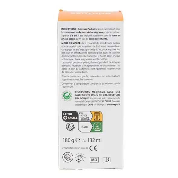 Aboca GrinTuss Pediatric Sirop Toux sèche et grasse