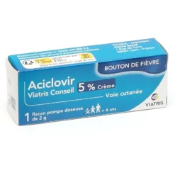 Aciclovir Viatris 5 % crème flacon pompe 2 g