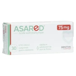 Acide acétylsalicylique 75 mg Asared comprimé