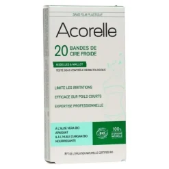 Acorelle bande cire froide Bio