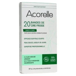 Acorelle bande cire froide Bio