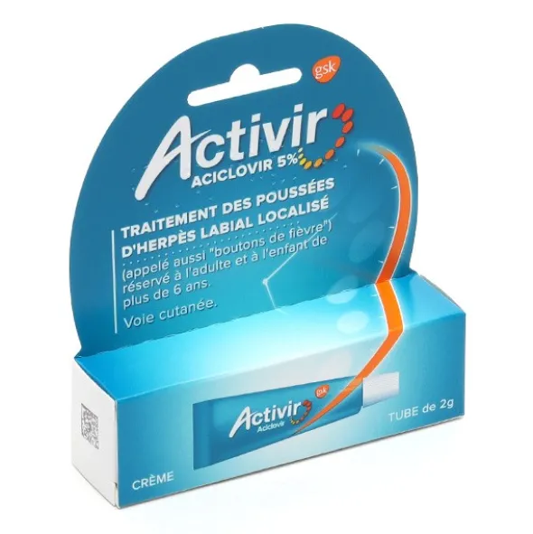 Activir 5 % crème tube