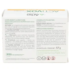 Activox Gorge irritée pastilles sans sucre