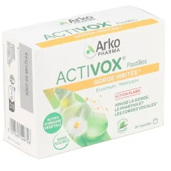 Activox Gorge irritée pastilles sans sucre