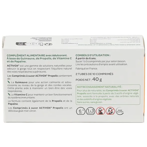 Activox Propolis miel citron comprimés