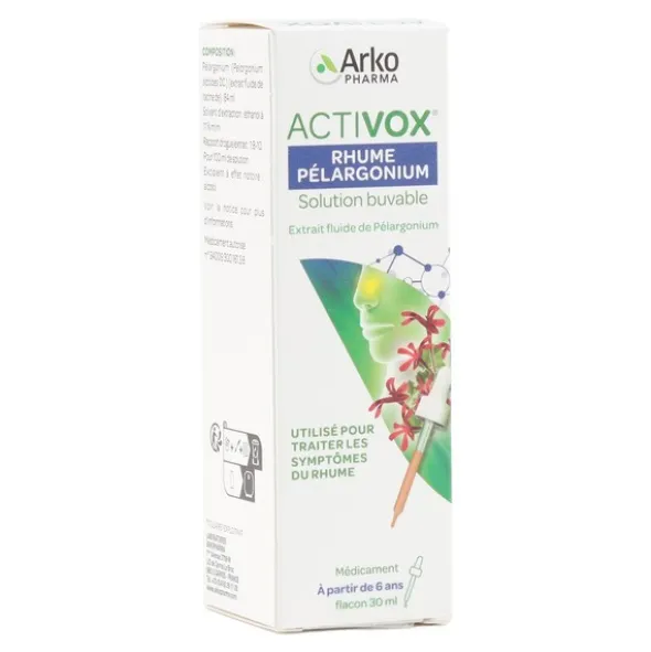 Activox Rhume Pélargonium Solution buvable