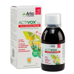Activox sirop toux sèche et grasse