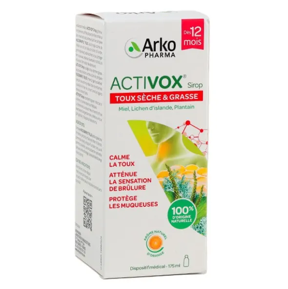 Activox sirop toux sèche et grasse