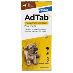 AdTab Chien comprimé anti puces