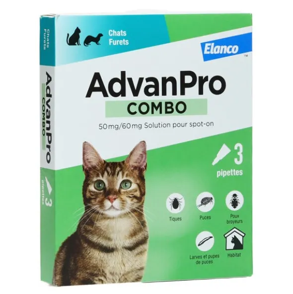 AdvanPro Combo pipette anti puce Chat