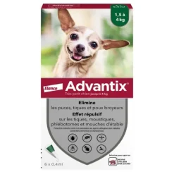 Advantix Chien pipettes anti puces