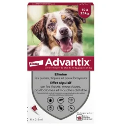 Advantix Chien pipettes anti puces