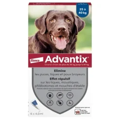 Advantix Chien pipettes anti puces