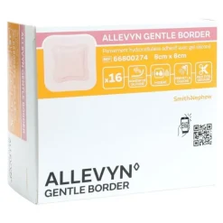 Allevyn Gentle Border Carré pansement adhésif siliconé