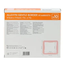 Allevyn Gentle Border Carré pansement adhésif siliconé