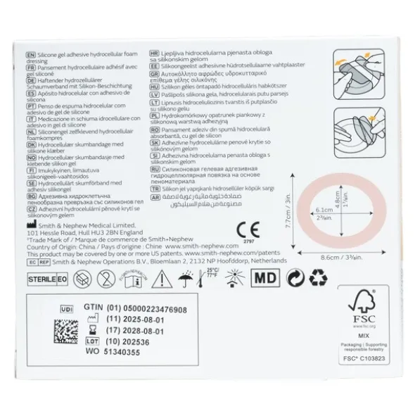 Allevyn Gentle Border Lite Oval pansement adhésif siliconé
