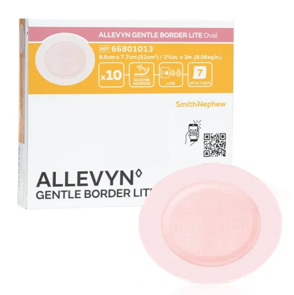 Allevyn Gentle Border Lite Oval pansement adhésif siliconé