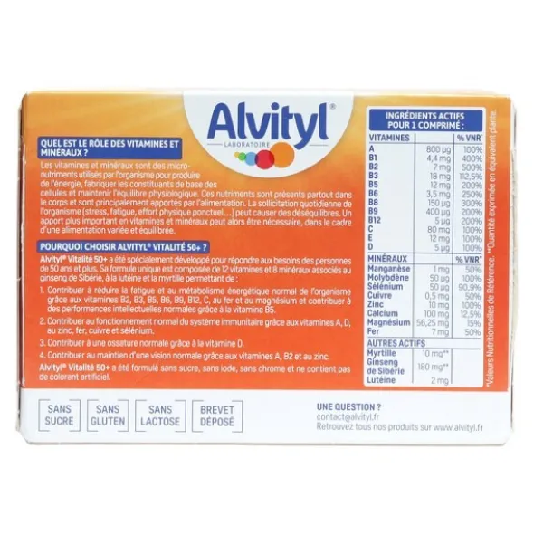 Alvityl Vitalité 50+ comprimés effervescents