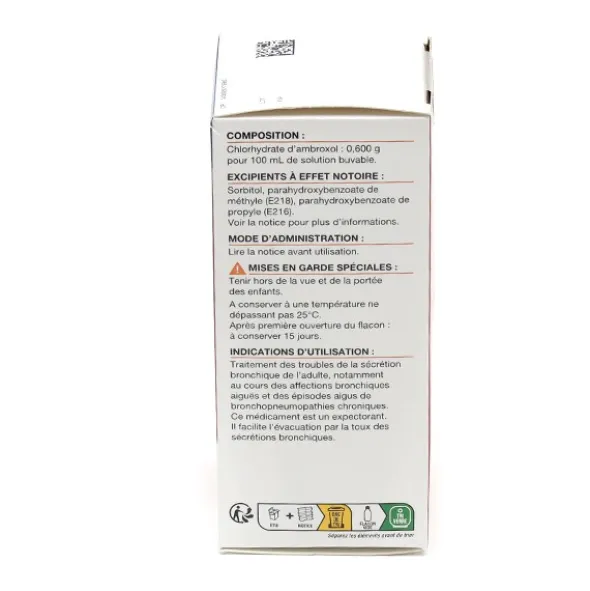 Ambroxol 0,6 % Viatris Sirop sans sucre