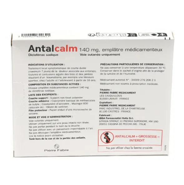 Antalcalm 140 mg patch