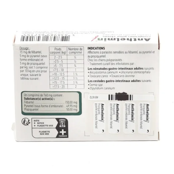 Anthelmin Chien vermifuge comprimés