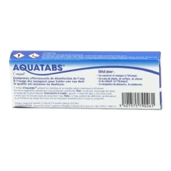 Aquatabs désinfection de l'eau comprimés effervescents