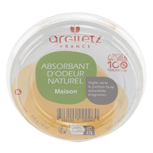 Argiletz Absorbant d'odeur à l'Argile Verte Parfum agrumes