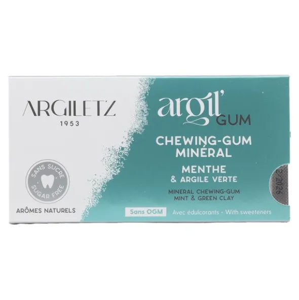 Argiletz chewing-gum à l'argile verte arôme menthe