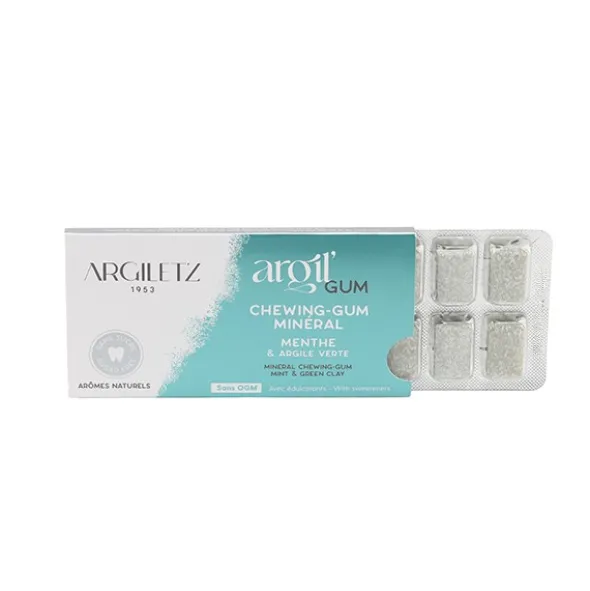 Argiletz chewing-gum à l'argile verte arôme menthe