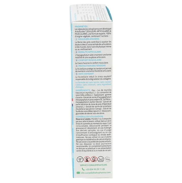 Arkofluides Douleurs articulaires et musculaires ampoules