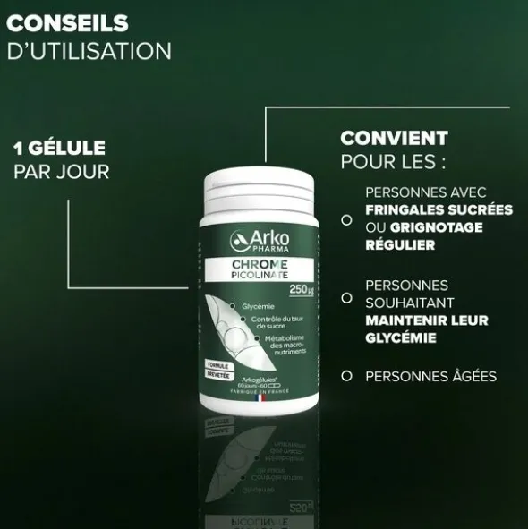 Arkogélules Chrome picolinate 250 µg gélules