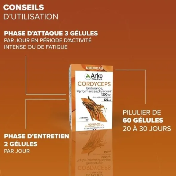 Arkogélules Cordyceps gélules