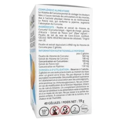 Arkogélules curcuma pipérine gélules