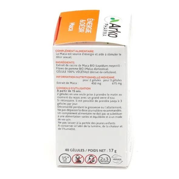 Arkogélules maca Bio gélules