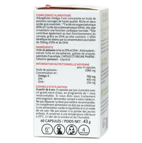 Arkogélules Oméga 3 capsules