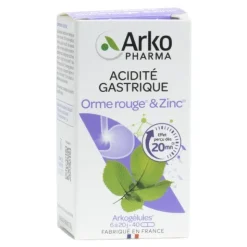 Arkogélules Orme rouge et Zinc