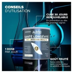 Arkopharma Santé longévité prévention globale 12 poudre