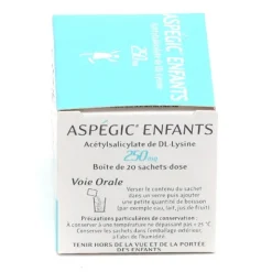Aspégic 250 mg enfants sachet