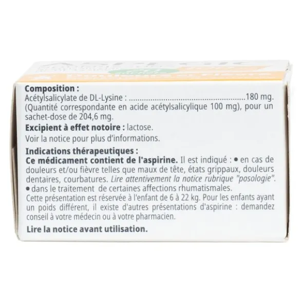 Aspégic 100 mg nourrisson sachet