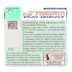Aspirine vitaminée C Upsa comprimé effervescent