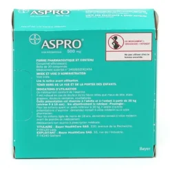 Aspro 500 mg comprimé effervescent