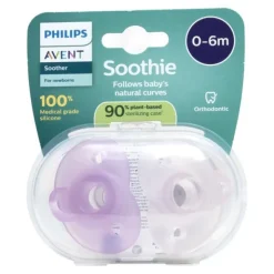 Avent Soothie Sucette silicone 0-6 mois lot de 2