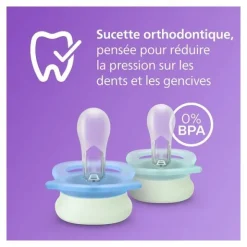 Avent Ultra Air sucette symétrique Nuit 0-2 mois