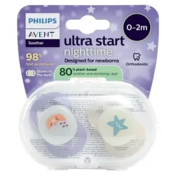 Avent Ultra Air sucette symétrique Nuit 0-2 mois