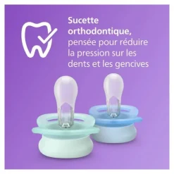Avent Ultra Start sucette anatomique silicone 0-2 mois