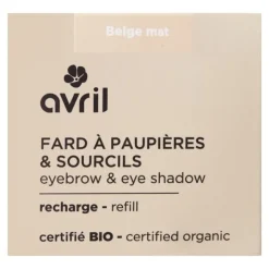 Avril Fard à paupières et sourcils bio