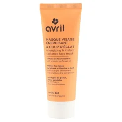 Avril masque visage énergisant et coup d'éclat bio