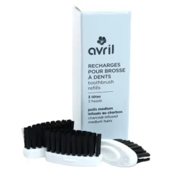 Avril recharges pour brosse à dents poils infusés au charbon
