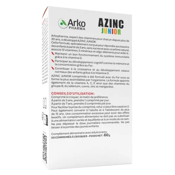 Azinc Junior cola comprimés à croquer