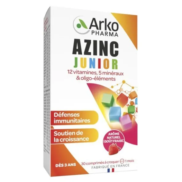 Azinc Junior fraise comprimés à croquer